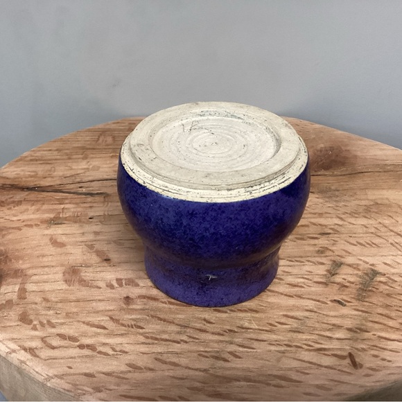 🔵 Beautiful Handmade Ceramic Piece in Deep Blue Colors by “LR” - Many Uses - Picture 7 of 11